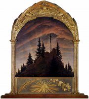 Obra: Tetschener Altar - Dimensões: 115 cm × 110,5 cm - Criação: 1807 / 1808