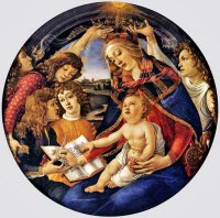 Madonna do Magnificat - Dimensões: 118 cm × 119 cm - Criação: 1481