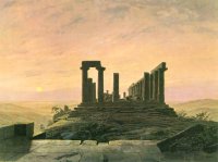 O Templo de Juno em Agrigento - Dimensões: 54 cm × 72 cm - Criação: 1828 / 1830	