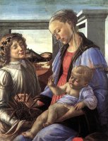 Virgem e Criança com um Anjo - Dimensões: 85 cm × 64,5 cm - Criação: 1470 / 1470