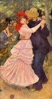 Dança em Bougival - Dimensões: 181,9 cm  × 98,1 cm  - Criação: 1883	