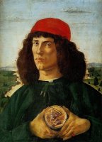Retrato de um Homem com uma Medalha de Cosimo e Elder - Dimensões: 57,5 cm × 44 cm- Criação: 1474/1475	