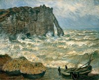 Mar Tormentoso em Étretat - Dimensões: 100 cm x 81 cm - Criação: 1883	