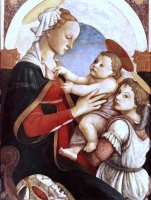 Madonna e Criança com um Anjo - Dimensões: 87 cm × 60 cm - Criação: 1465/1467