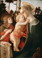 Madonna e Criança com São João Batista - Dimensões: 90 cm x 67 cm - Criação: 1470 / 1475