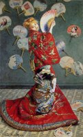 Madame Monet em Traje Japonês - Dimensões: 231,8 cm × 142,3 cm - Criação: 1875 	