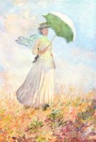 Mulher com o Guarda-chuva Virou-se para a Direita- Dimensões: 131 cm × 88 cm - Criação: 1886