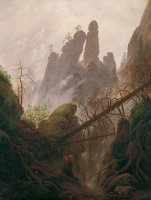  Ravina Rochosa nas Montanhas de Arenito de Elba - Dimensões: 94 cm x 74 cm - Criação: 1822	