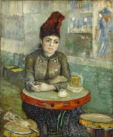 Agostina Segatori Sentada no Café du Tambourin - Dimensões: 55,5 cm × 46,5 cm - Criação: 1887