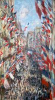 A Rua Montargueil com Bandeiras - Dimensões: 50 cm x 81 cm - Criação: 1878