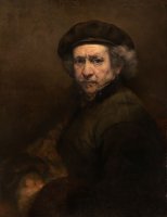 Auto-retrato com Boina e Colar Virado - Dimensões: 84 cm x 66 cm - Criação: 1659