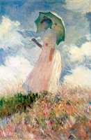 Mulher com Guarda-chuva Virada para a Esquerda- Dimensões: 131 cm × 88 cm - Criação: 1886	