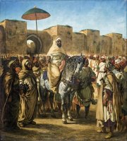 O Sultão de Marrocos - Dimensões: 377 cm × 340 cm - Criação: 1845	
