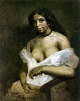 Uma Mulher Mulata - Dimensões: 80 cm x 65 cm  - Criação: 1821 / 1824