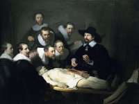 A Lição de Anatomia do Dr. Tulp - Dimensões:  170 cm x 216 cm - Criação:  1632	