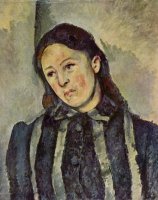 Retrato de Madame Cézanne com Cabelo Solto - Dimensões: 62 cm x 51 cm - Criação: 1890
