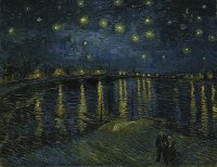 Noite Estrelada Sobre o Ródano - Dimensões:  72 cm x 92 cm- Criação:  1888	